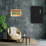 وایت برد شیشه ای 70*50 رنگ مشکی